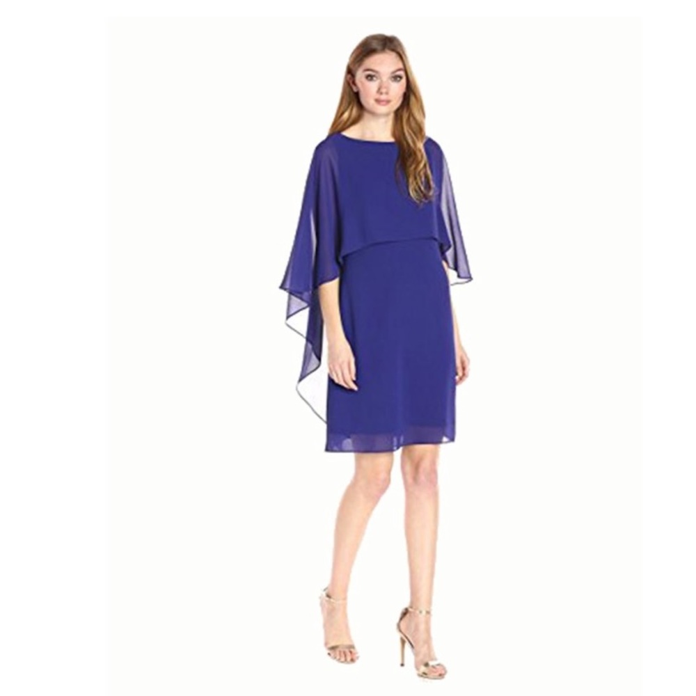 Vince Camuto Blue Cape Dress Size 6